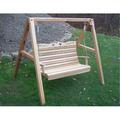 Creekvine Designs 5 ft. Cedar Royal Country Hearts Porch Swing with Stand WF1015A50CVD